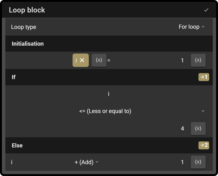 forloopsettings