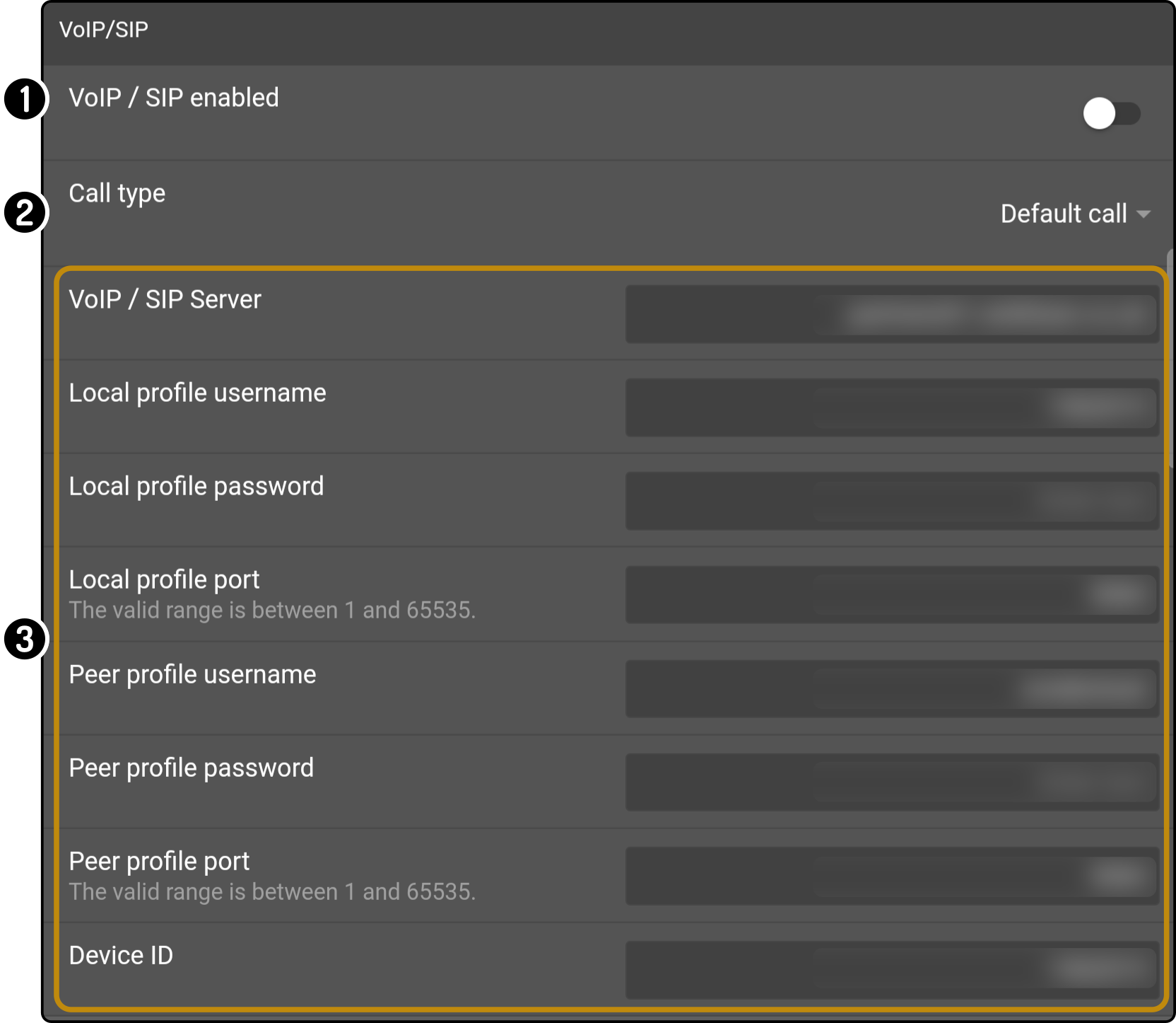 voip generalsettings