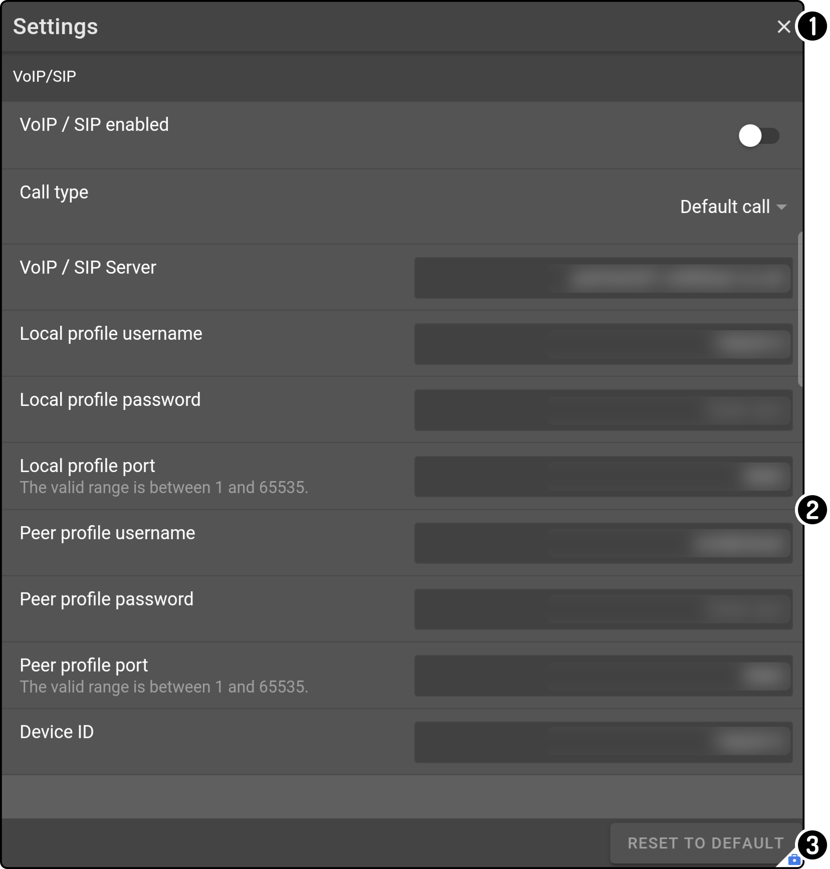 voip settings