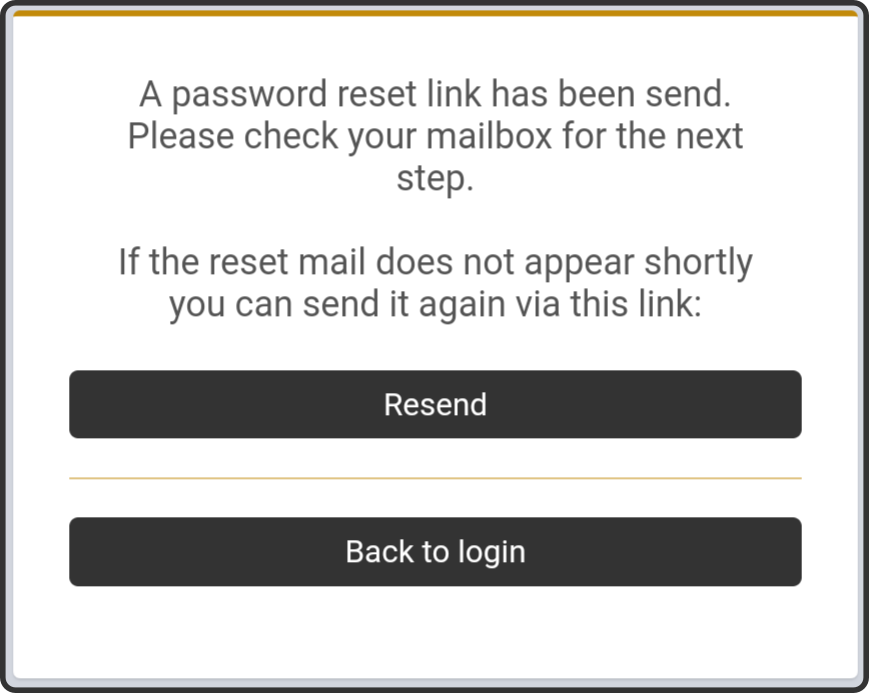 pw reset mail request confirmed