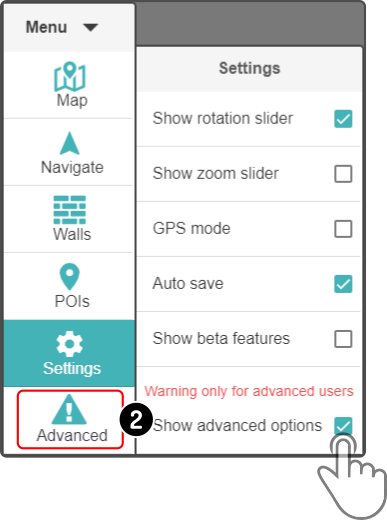 tapshowadvancedsettings