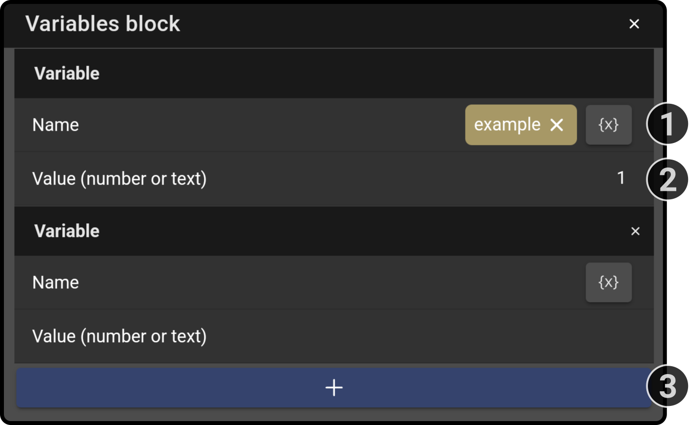 variablessettings