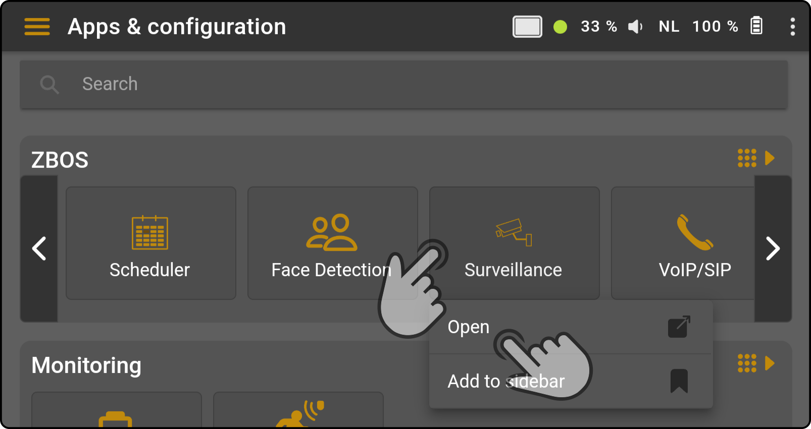 tap surveillance apps n config